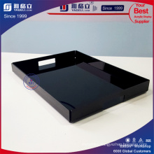 Balck Acrylic Serving Tray with Handles